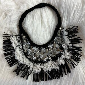 Hard-to-Find Mignonne Gavigan New York Statement Necklace Bib Black/White Rare